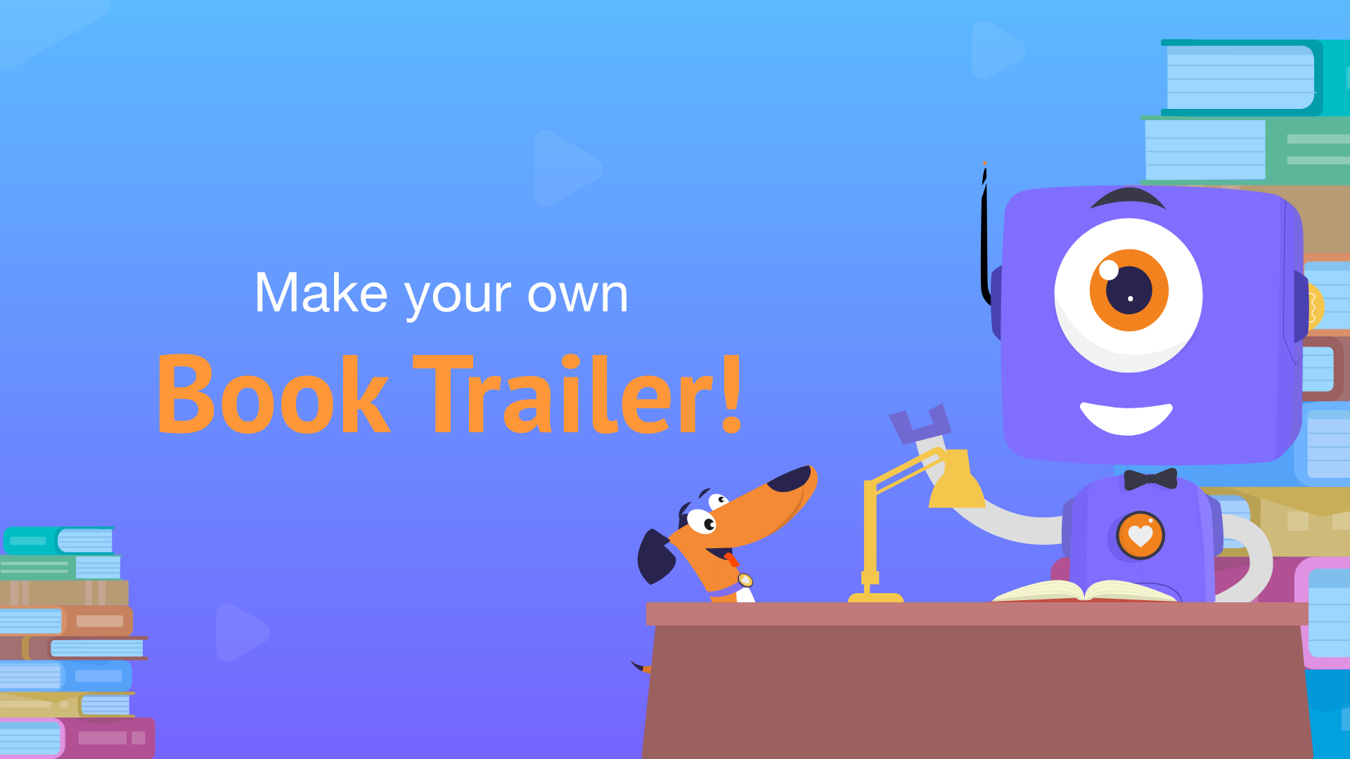 Book trailer video maker banner